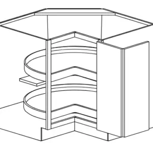 Lazy suzan base cabinet