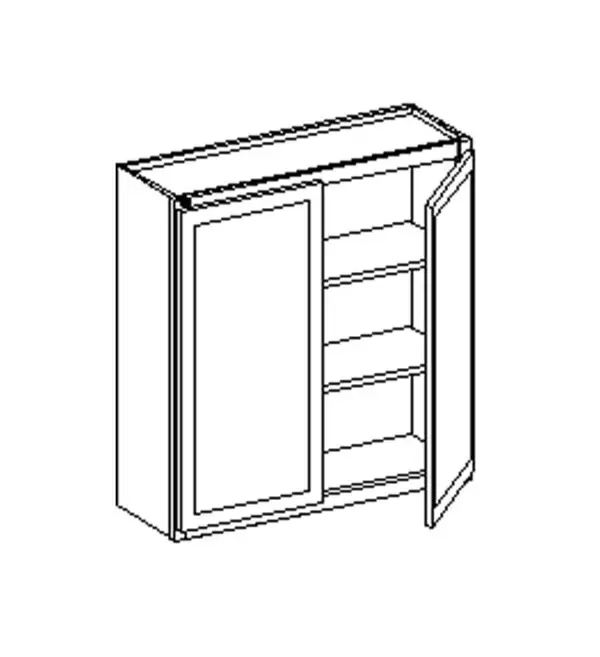 Wall Cabinet: 2 Doors- 30” Height; 12” Depth